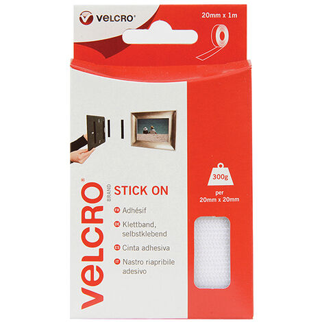 VELCRO Brand Mounting Squares, 7/8 Inch, White, Pack of 200
