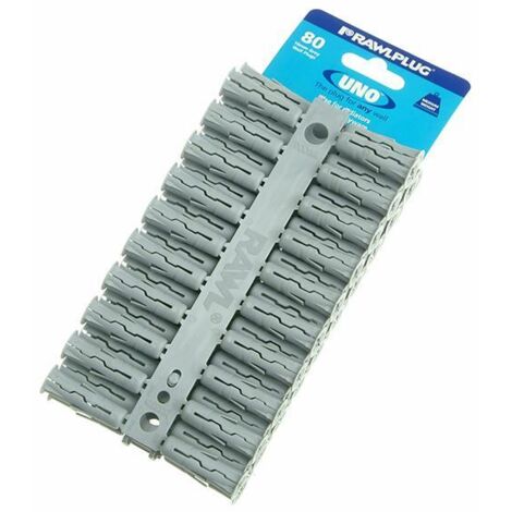 Rawlplug R-U1-GRY-80-C Grey UNO Plugs 10 x 36mm (Card 80) RAW68615 (1/3)