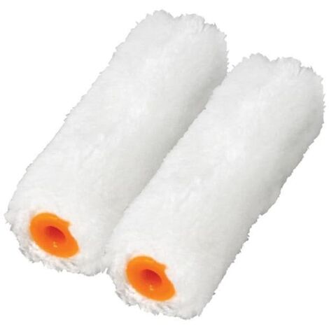 Faithfull 750409R4/750409R16 Medium Pile Mini Roller Refills 100mm (4in) Pack of 2 FAIRMINI2M