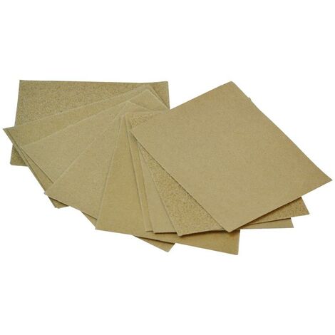 Faithfull 742510 Cork Block Glasspaper Sanding Sheets Assorted Pack 10 FAIACBGPA (1/2)
