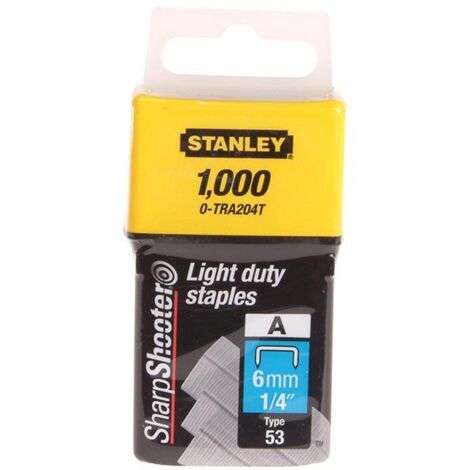 Stanley Tools Tra2 Light-Duty Staple 6mm - 1000 Pack (1/3)