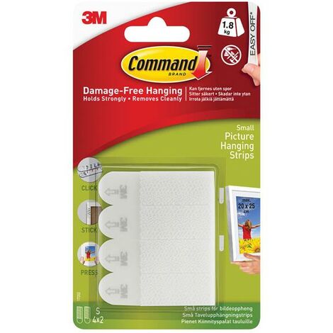 Command 17202 Picture Hanging Strips, Small (Pack 4) COM17202