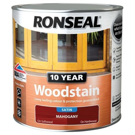 Ronseal 38685 10 Year Woodstain Mahogany 2.5 litre RSL10WSM25L