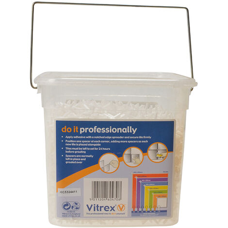 Vitrex 10202600V Wall Tile Spacers 2.5mm (Pack 3000) VIT10202600V