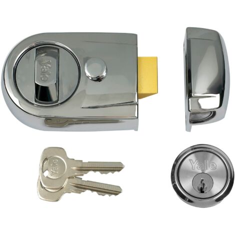 Yale Locks P-Y3-CH-CH-60 Y3 Nightlatch Modern 60mm Backset Polished Chrome Finish Visi YALY3CHCH60