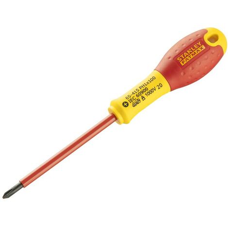 Stanley Tools Fatmax Vde Insulated Screwdriver Phillips Tip Ph1 X 100Mm (1/5)