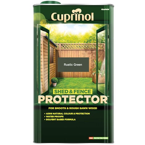 Cuprinol 5095351 Shed & Fence Protector Rustic Green 5 litre CUPSFRG5L