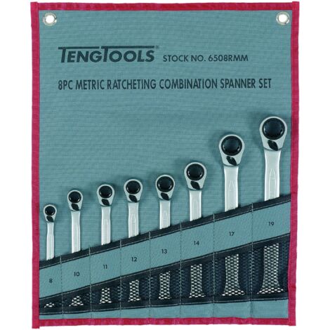 Teng 6508RMM Ratcheting Combination Spanner Set, 8 Piece TEN6508RMM (1/4)