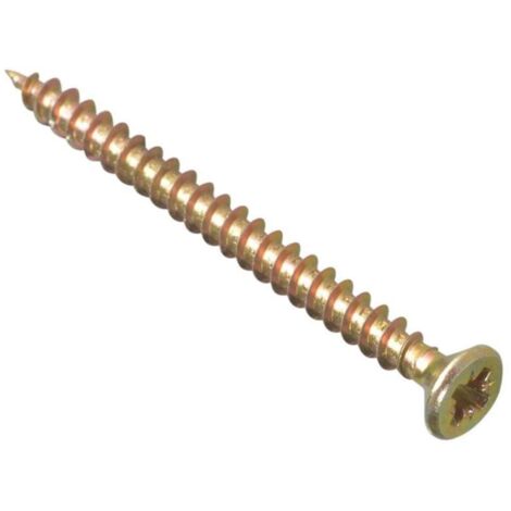 ForgeFix MPS4550Y Multi-Purpose Pozi Compatible Screw CSK ST ZYP 4.5 x 50mm Box 200 FORMPS4550Y