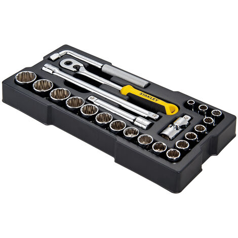 STANLEY STMT1-74726 1/2in Drive 12 Point Metric Socket Module 23 Piece STA174726