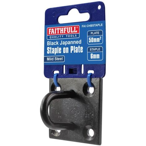 Faithfull 51322JE Staple On Plate - Black Japanned FAICHBSTAPLE (1/2)