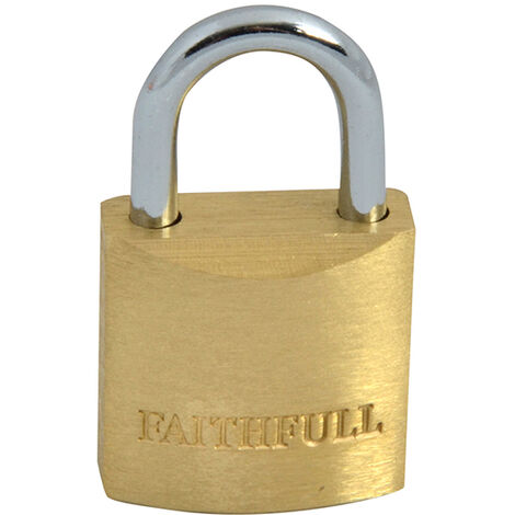 Faithfull BC7520 Brass Padlock 20mm 3 Keys FAIPLB20 (1/5)