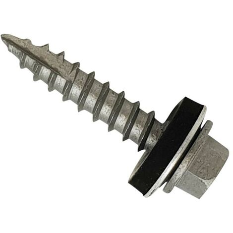 ForgeFix TechFast Metal Roofing to Timber Hex Screw T17 Gash Point 6.3 x 45mm Box 100 FORTFHWP6345 (1/6)