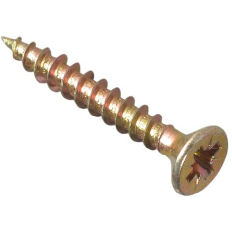 ForgeFix MPS325Y Multi-Purpose Pozi Compatible Screw CSK ST ZYP 3.0 x 25mm Box 200 FORMPS325Y