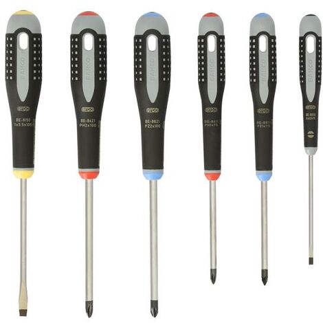Bahco BE-9886 BE-9886 ERGO Screwdriver Set, 6 Piece BAH9886 (1/3)