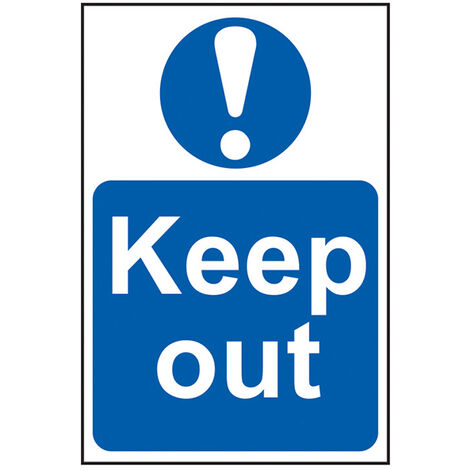 Scan Keep Out PVC Safety Sign 400 x 600 mm (1 mm) Model 4003