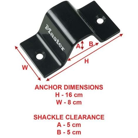 Master Lock 1489EURDAT Floor / Wall Anchor Mounting Point MLK1489E