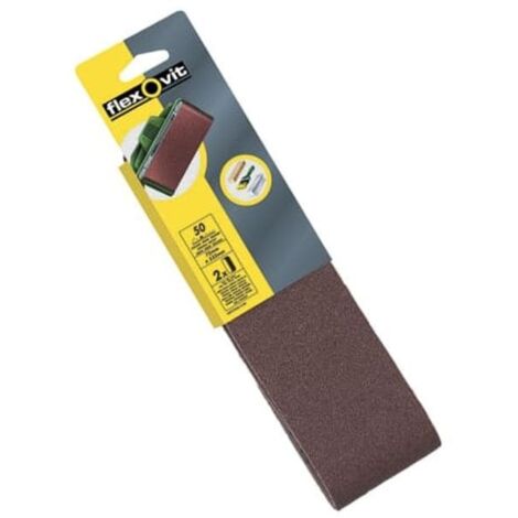 Flexovit 63642526470 Cloth Sanding Belt 533 x 75mm Fine 120G (Pack 2) FLV26470