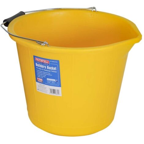 Faithfull 3 Gallon 14 Litre Bucket - Yellow (1/2)