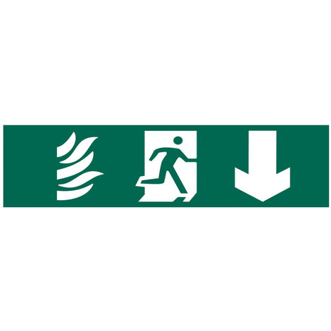 Scan 5203 Running Man Arrow Down - PVC 200 x 50mm SCA5203