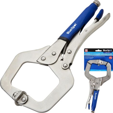 BlueSpot Tools 6531 Locking C-Clamp with Swivel Pads 280mm 11in B/S6531 (1/4)