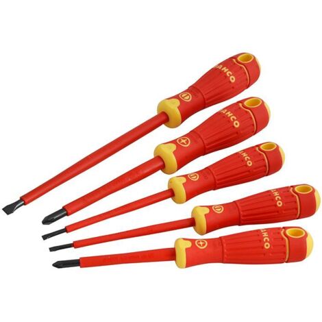 Bahco B220.015 BAHCOFIT Insulated Screwdriver Set, 5 Piece BAHB220015