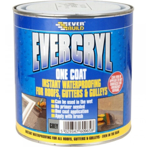 Everbuild EVCBK5 EVERCRYL One Coat Black 5kg EVBEVCBK5
