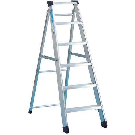 Zarges 49606 Industrial Swingback Steps, Open 1.30m Closed 1.44m 6 Rungs ZAR49606 (1/3)