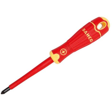 Bahco B142.000.075 BahcoFit VDE Insulated Pozidriv Screwdriver Tip PZ0 x 75mm BAH142000075