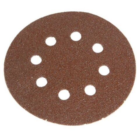 Faithfull 8128 Hook & Loop Sanding Disc DID3 Holed 125mm x 80G Pack 5 (1/2)