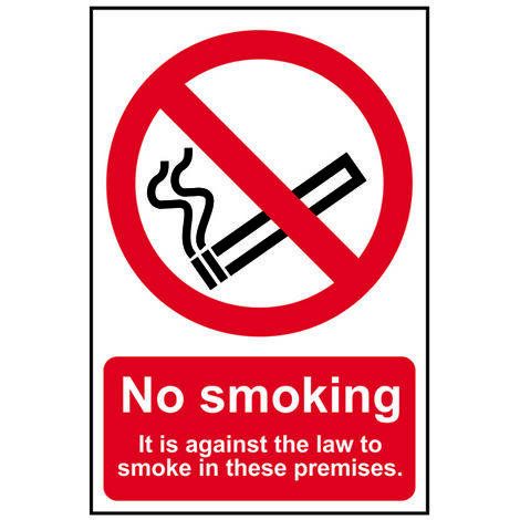 Scan 0567 No Smoking It Is Against The Law To Smoke In These Premises - PVC 200 x 300mm SCA0567