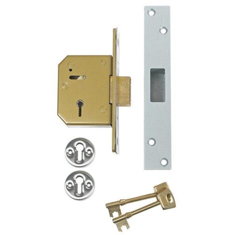 UNION V-3G115-SC-67 3G115 C Series 5 Lever Deadlock 67mm 2.5in Satin Chrome UNNV3G115C67 (1/3)
