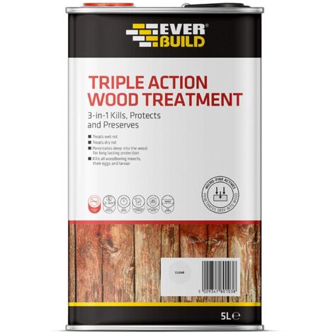 Everbuild LJUN05 Triple Action Wood Treatment 5 litre EVBLJUN05 (1/5)