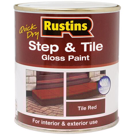 Rustins STRDW250 Quick Dry Step & Tile Paint Gloss Red 250ml RUSSTP250Q