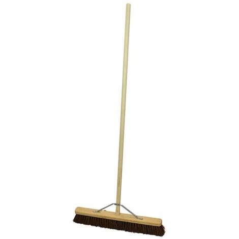 Faithfull Stiff Bassine Broom 600mm 24in + Handle & Stay FAIBRBAS24H