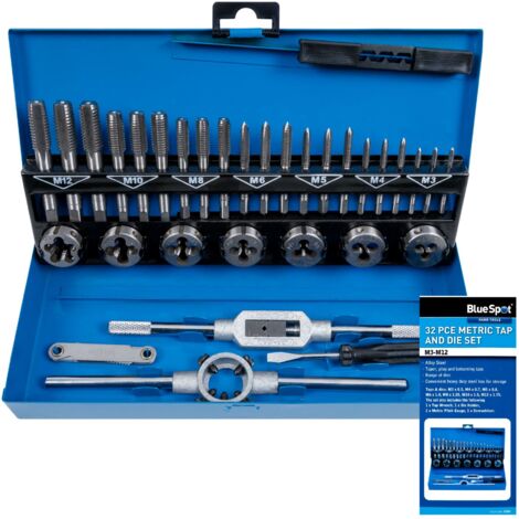BlueSpot Tools 22301 Metric Tap and Die Set, 32 Piece B/S22301 (1/5)