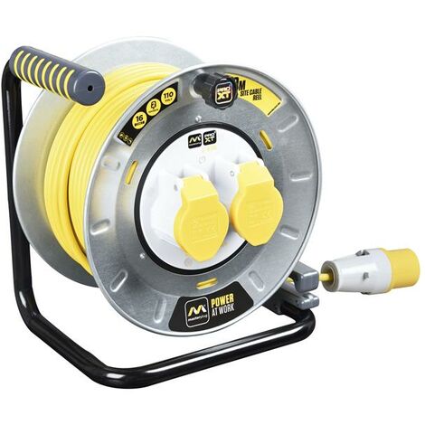 Masterplug OTMU30162LV-PX PRO-XT Metal Cable Reel 110V 16A Thermal Cut ...