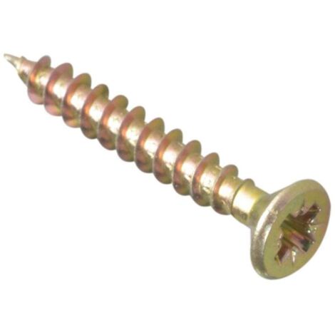 ForgeFix MPS435Y Multi-Purpose Pozi Compatible Screw CSK ST ZYP 4.0 x 35mm Box 200 FORMPS435Y