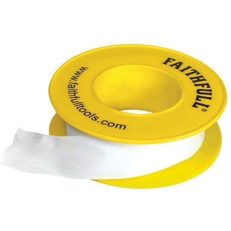 Faithfull 0800125TB P.T.F.E Gas Tape 12mm x 5m White (Pack 10) FAITAPEPTGAS