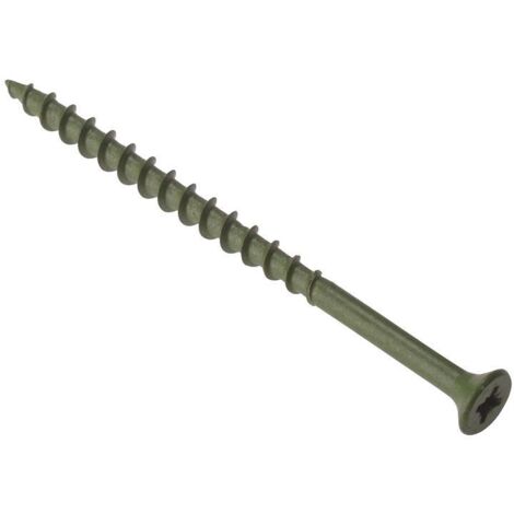 ForgeFix Decking Screw Pozi Compatible ST Green Anti-Corrosion 4.5 x 55mm Tub 1000 FORDS4555T