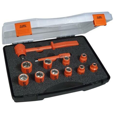 ITL Insulated UKC-03100 Insulated Socket Set of 12 1/2in Drive ITL03100