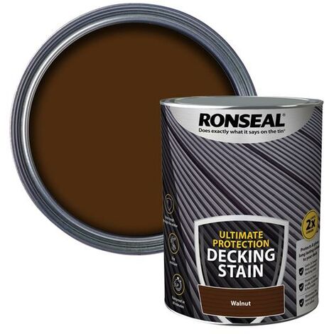 Ronseal 39105 Ultimate Protection Decking Stain Walnut 5 litre RSLNUDSWN5L