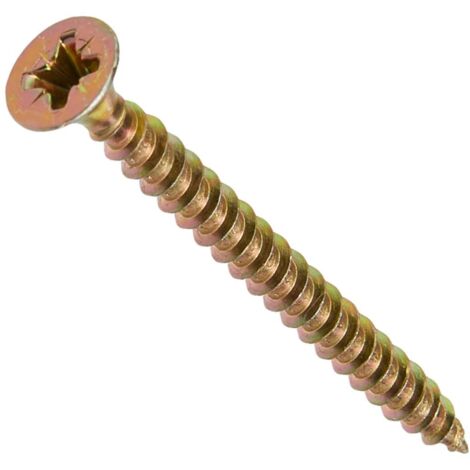 ForgeFix MPS445Y Multi-Purpose Pozi Compatible Screw CSK ST ZYP 4.0 x 45mm Box 200 FORMPS445Y