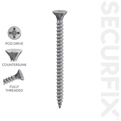 ForgeFix Multi-Purpose Pozi Compatible Screw CSK ST S/Steel 3.5 x 30mm Box 200 FORPOZI3530S
