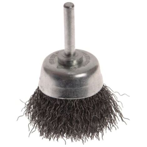 Faithfull 31050061300 Wire Brush Shaft Mounted 50mm x 20mm, 0.30mm Wire FAIWBSI50