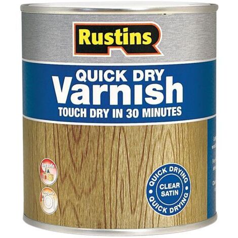Rustins VSMA250 Quick Dry Colour Varnish Satin Mahogany 250ml RUS0340 (1/3)