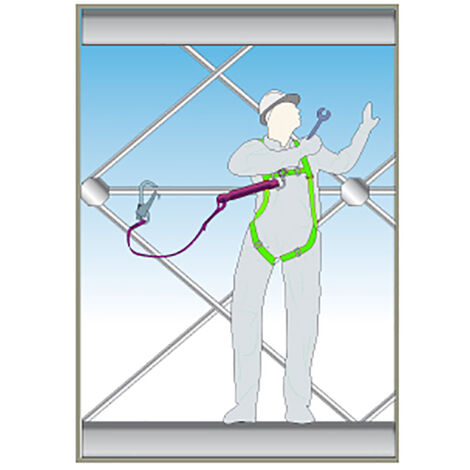 Scan JE125201 Fall Arrest Harness 2-Point Anchorage SCAFAHARN6