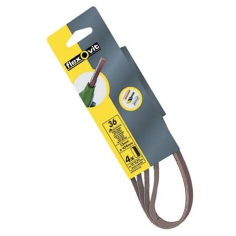 Flexovit 63642526439 Powerfile Sanding Belt 454mm x 13mm Medium 80g (Pack 4) FLV26439