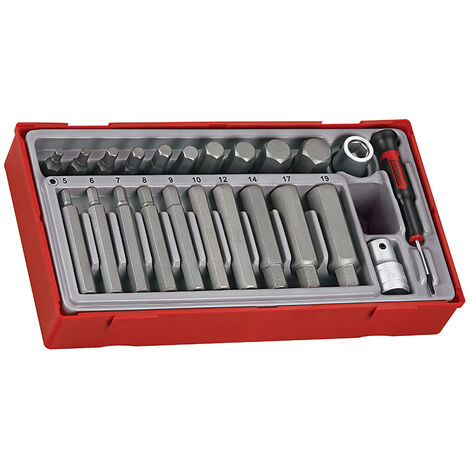 Teng TTHEX23 TTHEX23 Metric Hex Bit Socket Set, 23 Piece - 1/2in Drive TENTTHEX23 (1/5)