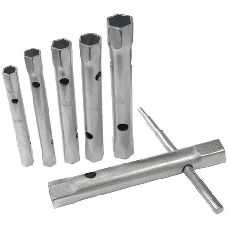 Faithfull Box Spanner Set + Tommy Bar 6 Piece 8-19mm FAISPBOXSET6 (1/5)
